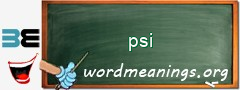 WordMeaning blackboard for psi